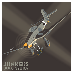 Junkers JU87 "Stuka" WW2 Plane - 10x10 Giclee Print