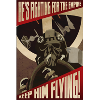 Load image into Gallery viewer, Keep Him Flying Empire Propaganda 12x18 Print

