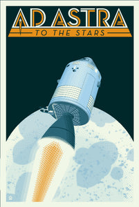 Ad Astra Apollo Capsule 12x18 POPaganada Print