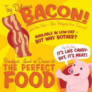 Eat Bacon! 8X8 Print