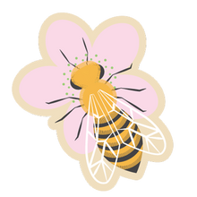 Load image into Gallery viewer, Honeybee &amp; Flower WILD Wooden Magnet
