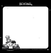 Beyond Curiosity Rover 3x3 Sticky Post-It Notes