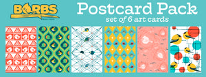 Mid-Century BORBs Postcards Set of 6 5x7 Cards