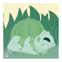 Load image into Gallery viewer, Bulbasaur 8x8 Mid-Century Modern Giclee Print
