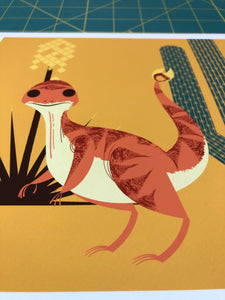 Charmander 8x8 Mid-Century Modern Giclee Print