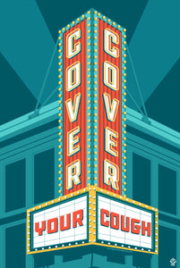 Retro Neon Sign Postcards 4-set