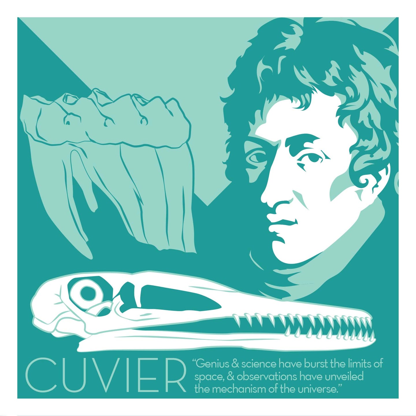 Georges Cuvier - Eureka Giclee 6x6 Print