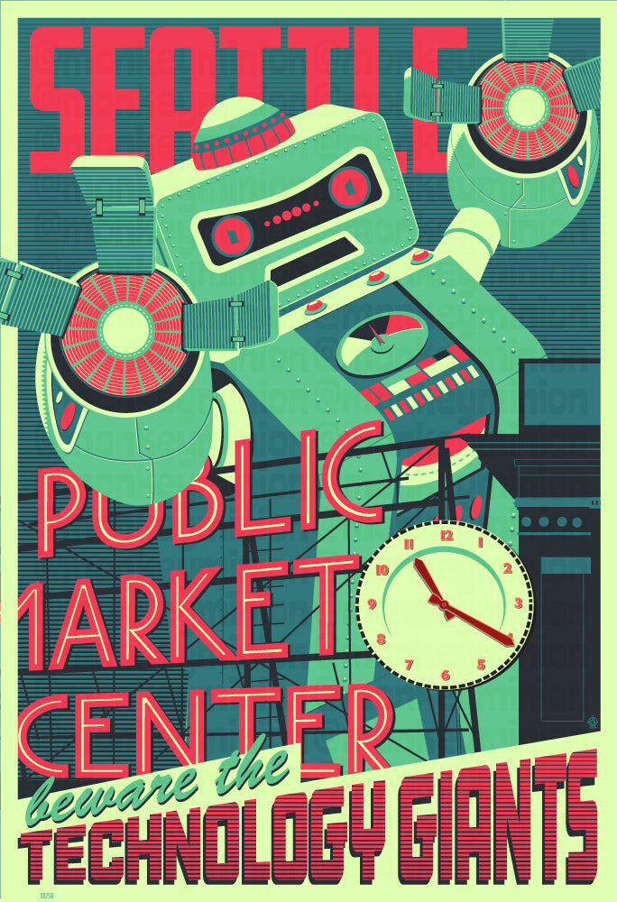 Beware the Technology Giant - 13x19 Limited Art Print