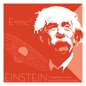 Albert Einstein - Eureka Giclee 6x6 Print