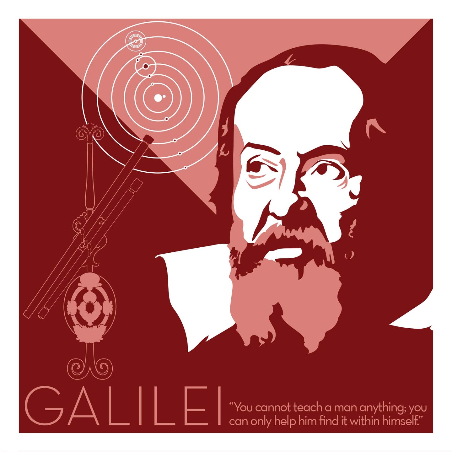Galileo Galilei - Eureka Giclee 6x6 Print