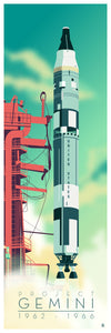 Project Gemini Space Rocket 12x36 POPaganda print