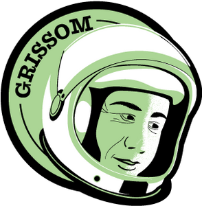 Astronaut Gus Grissom Wood Magnet