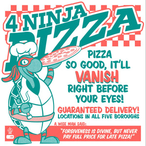 4 Ninja Pizza Retro Pizza Box Advertisement - NYCC Limited Edition Print
