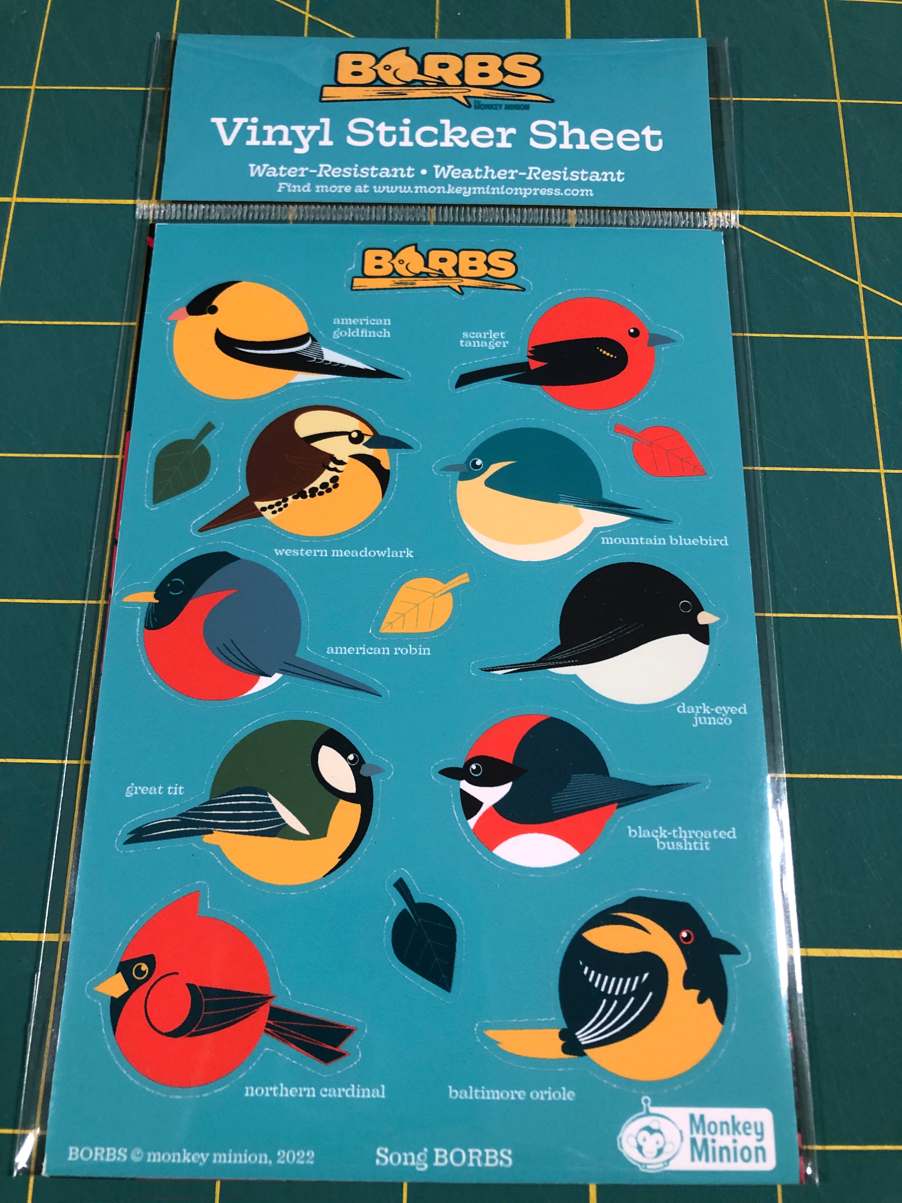 BORBs SongBorbs” Vinyl Sticker Sheet – Monkey Minion