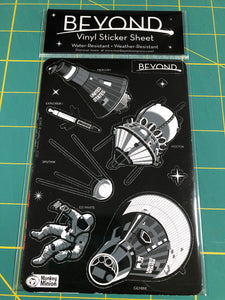 BEYOND Space Race Vinyl Sticker Sheet