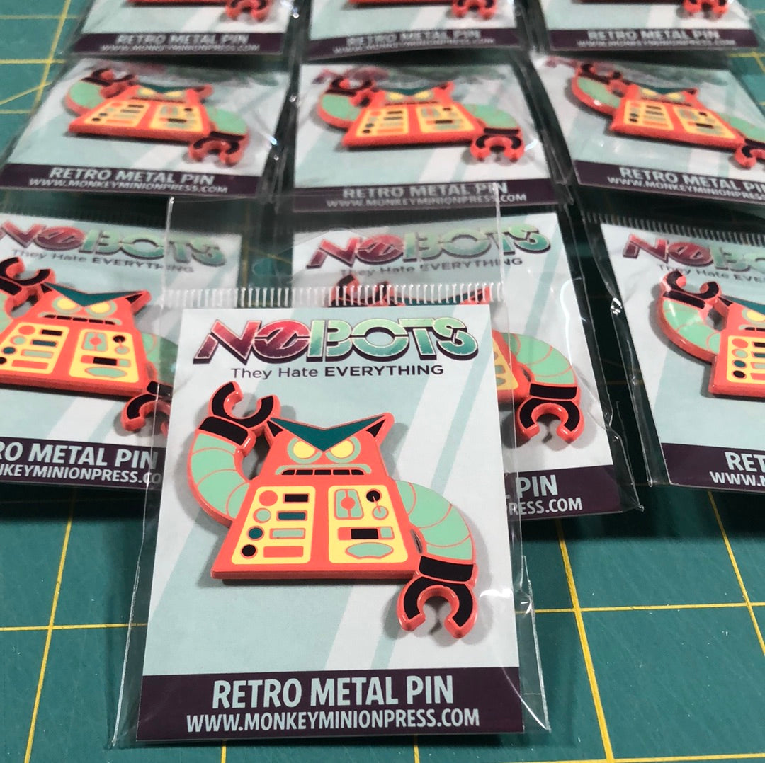 NoBots n010V3 Screenprinted Enamel Pin