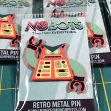 Load image into Gallery viewer, NoBots n010V3 Screenprinted Enamel Pin
