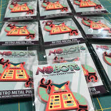 Load image into Gallery viewer, NoBots n010V3 Screenprinted Enamel Pin
