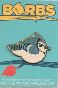 BORBS BlueJay Wooden Pin