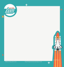 Go For Launch Shuttle 3x3 Sticky Post-It Notes