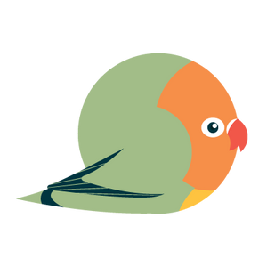 BORBS Lovebird Wooden Magnet
