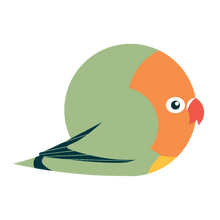 Load image into Gallery viewer, BORBS Lovebird Wooden Pin
