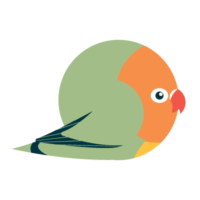 BORBS Lovebird Wooden Magnet