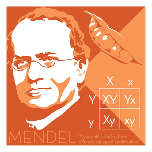 Gregor Mendel - Eureka 6x6 Giclee print