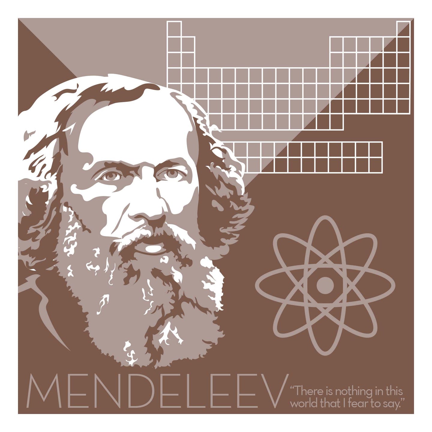 Dmitry Mendeleev - Eureka Giclee 6x6 Print