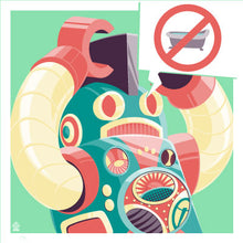 Load image into Gallery viewer, NOBOT No Baths 4x4 Limited Edition Giclee Print
