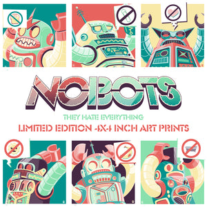 NOBOT No Paperclips 4x4 Limited Edition Giclee Print
