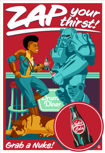 Zap Your Thirst Nuka-Cola 13x19 Limited Edition Giclee