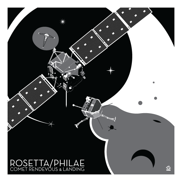 Rosetta/Philae Comet Lander - 10x10 Giclee Print