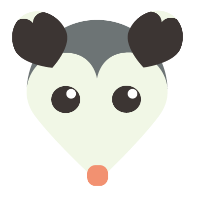 Possum WILD Wooden Pin