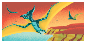 Pteranodons 12x24 Limited Edition Giclee