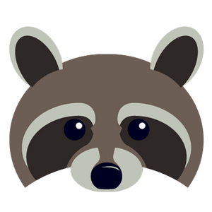 Raccoon Wood Pin