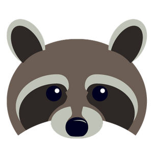 Raccoon WILD Wooden Magnet