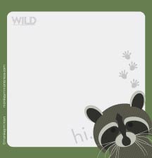 Wild Raccoon Hi 3x3 Sticky Post-It Notes