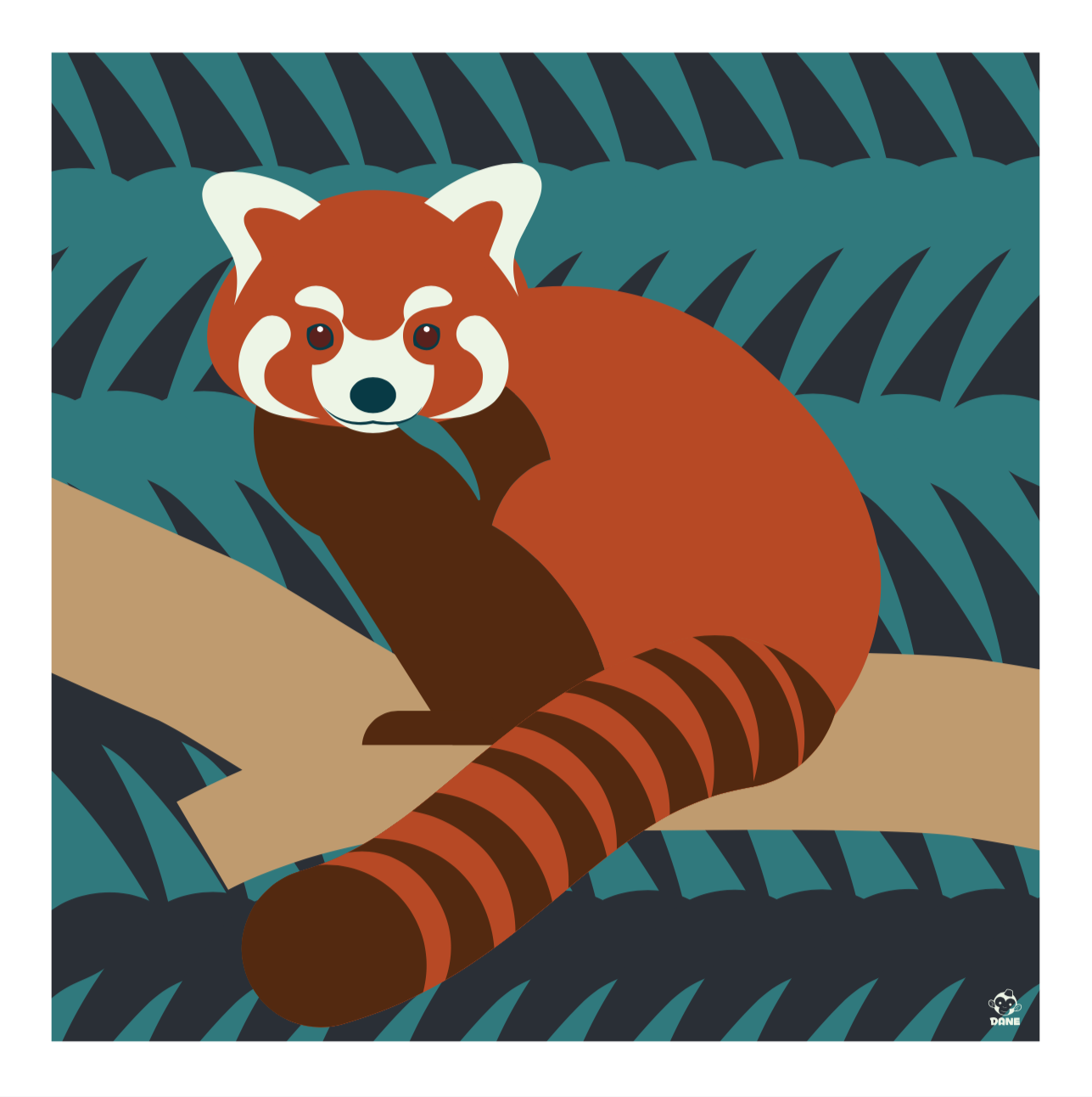 Red Panda 10x10 Giclee Print