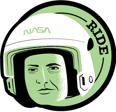 Astronaut of the Month Sally Ride Wood Pin