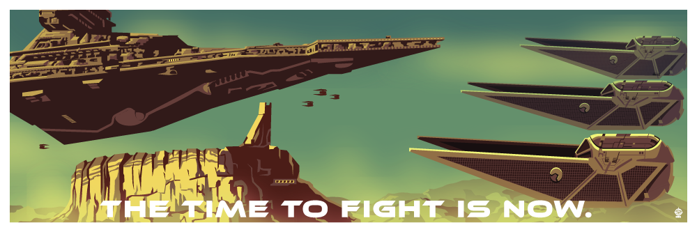 The Time To Fight is Now - 12x36 POPaganda print – Monkey Minion