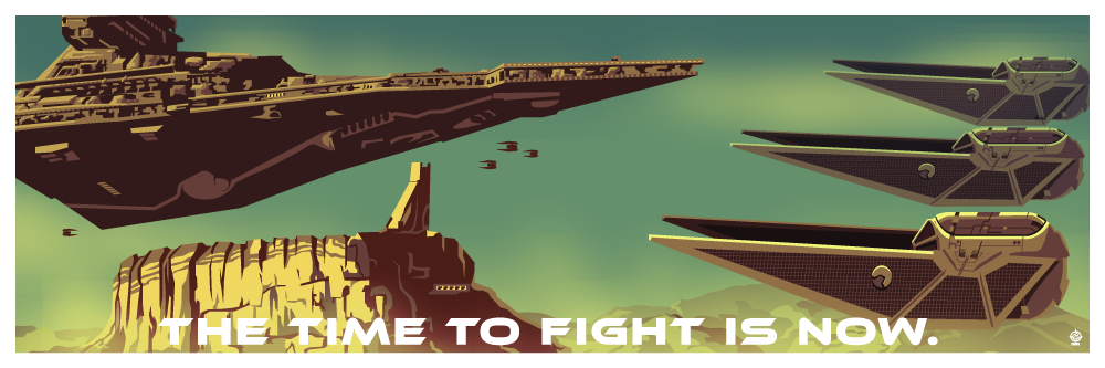 The Time To Fight is Now  - 12x36 POPaganda print