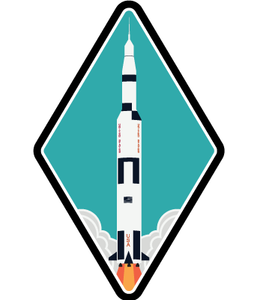 Go For Launch Saturn Wooden Pin