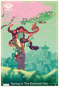 Spring in the Emerald City (Seattle) 13x19 Limited Edition Giclee Print
