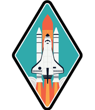 Load image into Gallery viewer, Go For Launch Shuttle Wooden Magnet
