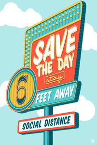 Retro Neon Sign Postcards 4-set