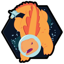 Load image into Gallery viewer, Space Dinos Stegosaur Wooden Magnet
