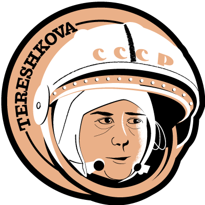 Astronaut Valentina Tereshkova Wooden Magnet