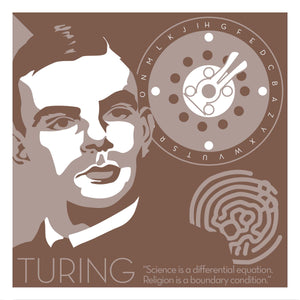 Alan Turing - Eureka Giclee 6x6 Print