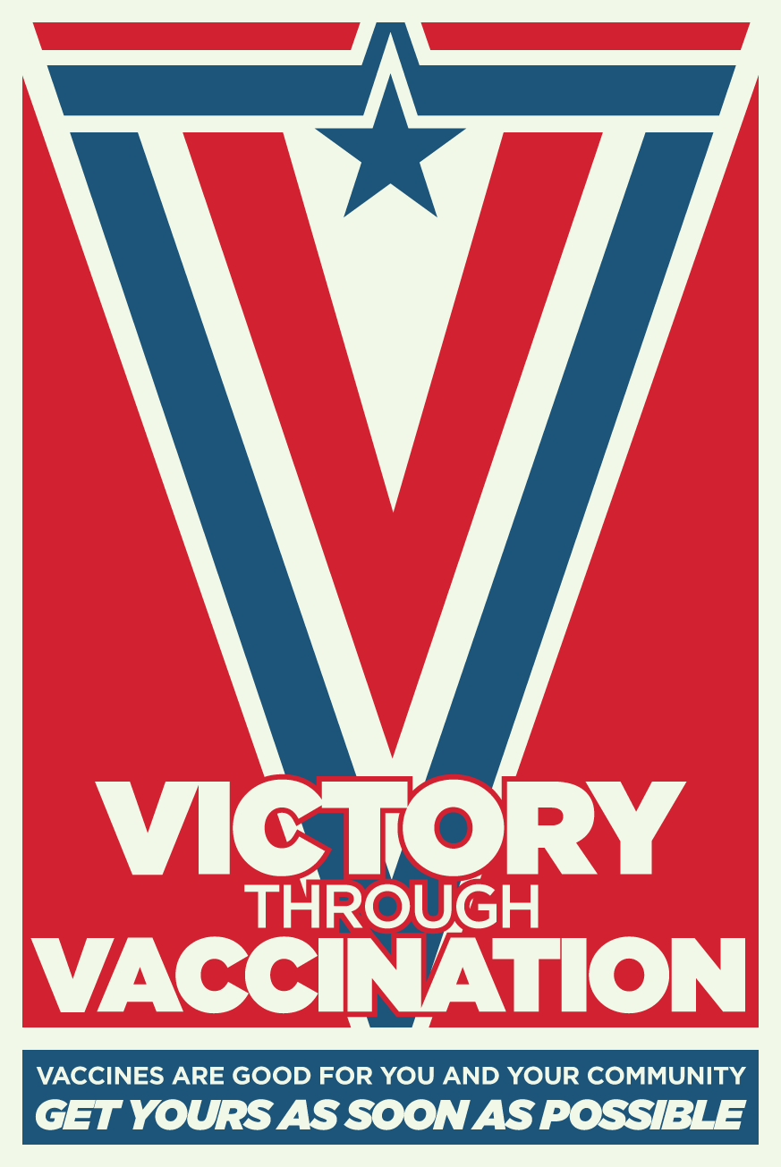 Victory Through Vaccination - 12x18 POPaganada Print
